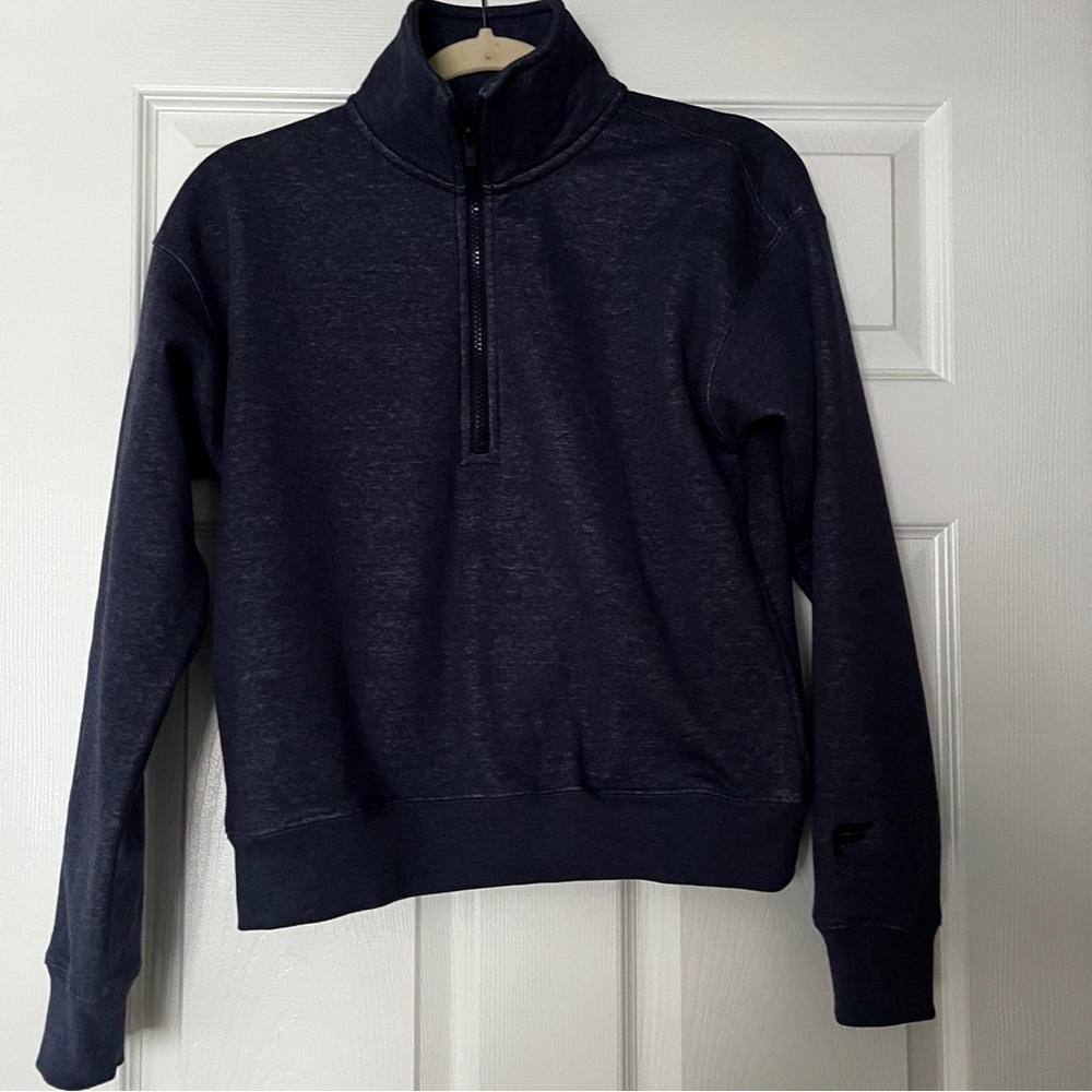 Women Fabletics Half-Zip Pullover Sweater - Dark Navy